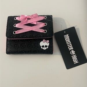 Monster High Black Wallet with Pink Bows